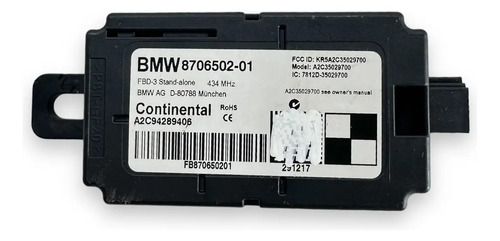 Módulo Controle Remoto Bmw X1 2016 A 2020 870650201