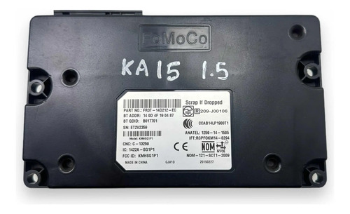 Módulo Bluetooth Ford Ka 2014 A 2018 Fr3t14d212ec