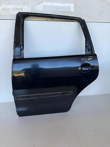 Porta Traseira Esquerda Volkswagen Polo Hacht 2003 A 2012 Traseira Esquerda Preto