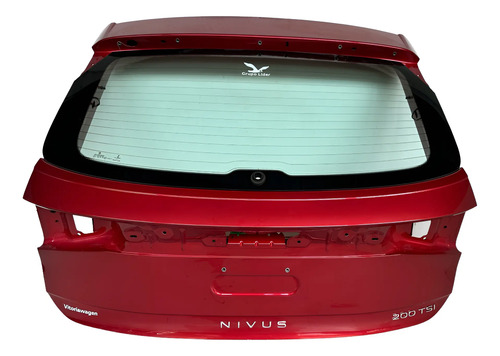 Tampa Traseira Com Vidro Vigia Volkswagen Nivus Vermelho
