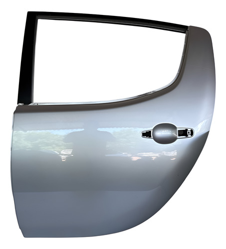 Porta Traseira Esquerda Mitsubishi L200 Triton 2009 A 2015 Traseira Esquerdo Prateado