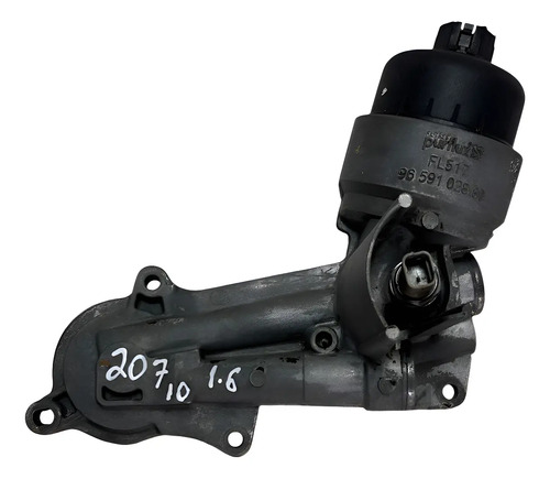 Suporte Filtro De Óleo Motor Peugeot 207 1.6 Prateado