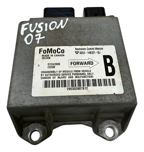 Módulo Airbag Ford Fusion 2006 2007 2008
