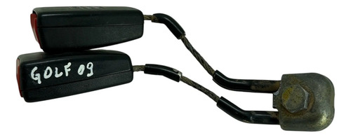 Engate Duplo Cinto Traseiro Volkswagen Golf 1999 A 2012 Preto