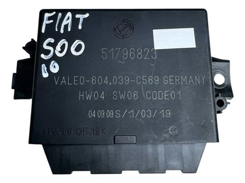 Modulo Estacionamento Fiat 500 2009 A 2011 Preto