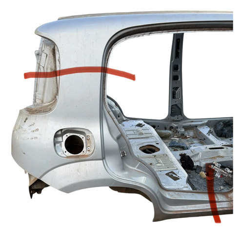 Lateral Traseira Direita Fiat Uno 2017 A 2021 Prateado