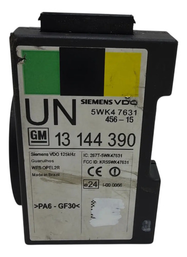 Módulo Imobilizador Ignição Chevrolet Meriva 13144390