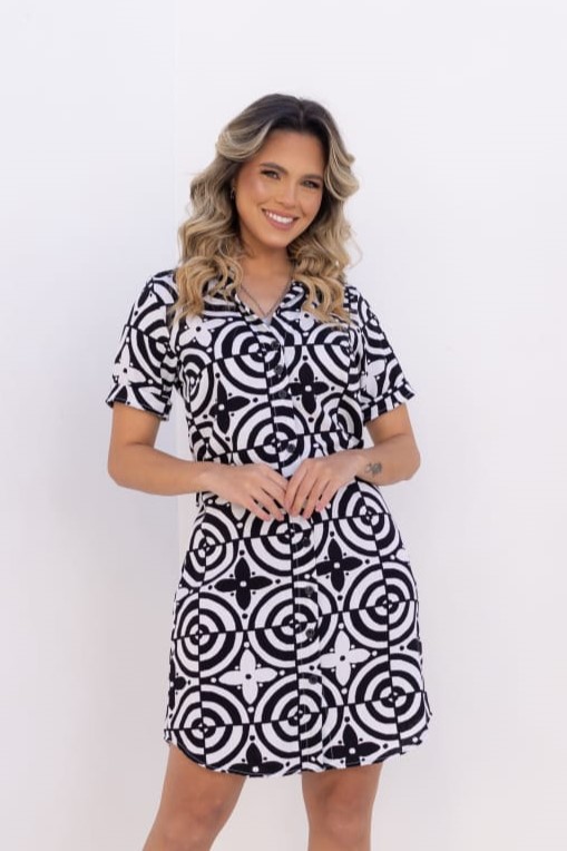 CHEMISE ABERTA MANGA CURTA ESTAMPA IPANEMA