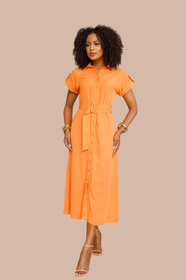CHEMISE MIDI MANGA CURTA MALTA