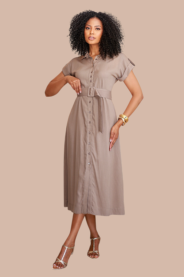 CHEMISE MIDI MANGA CURTA WOLF