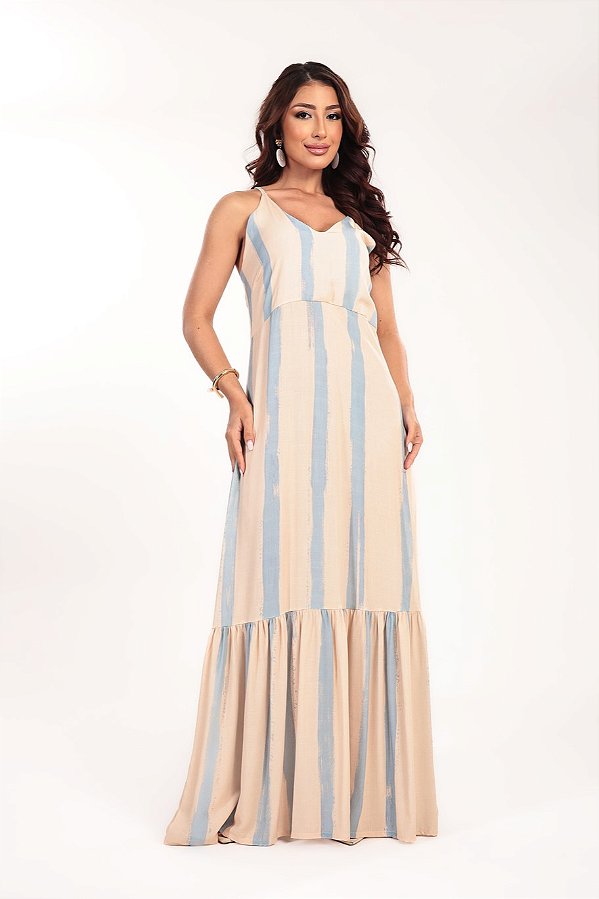 Vestido longo Verano estampa Céu de Verano