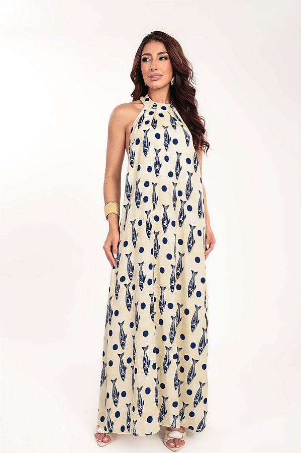 Vestido Joá estampa Sardenha