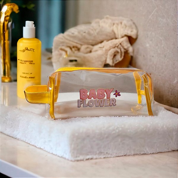 Nécessaire Baby Flower  Amarelo