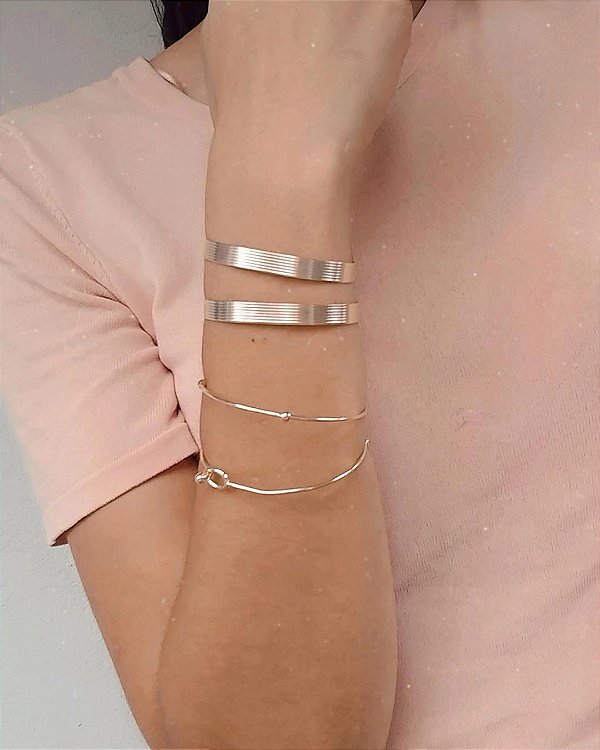 BRACELETE LARGO - Semijoia banhada a ouro 18k