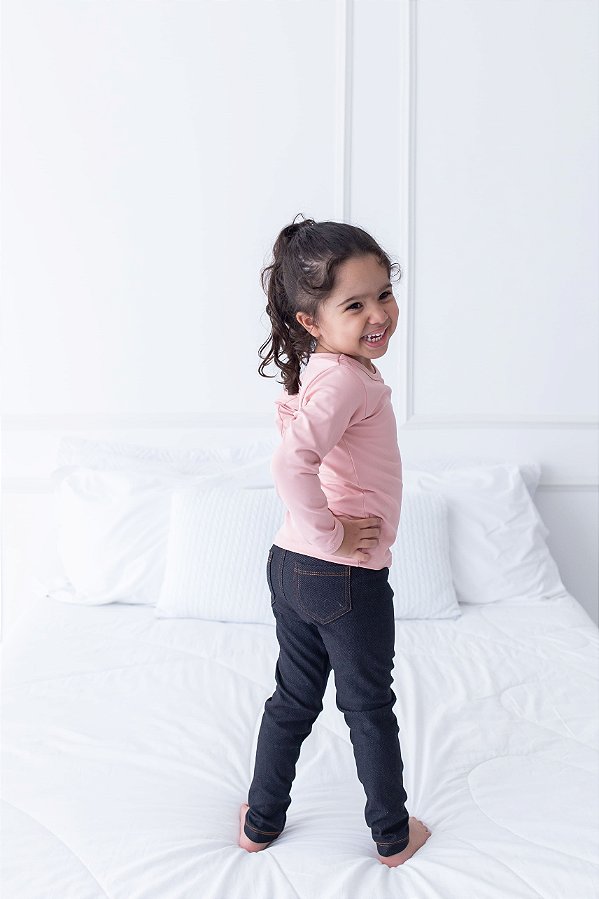 Legging Moletom Jeans Kids