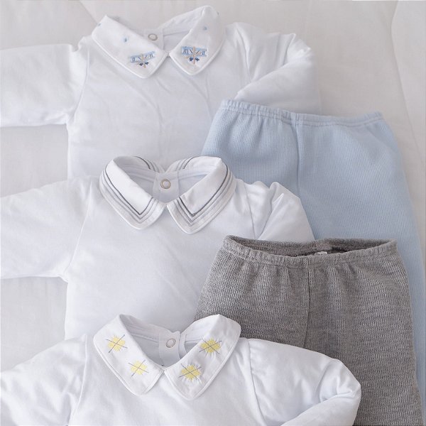 Conj. Body Manga Longa Menino Luxo  #SEMANADOBODY