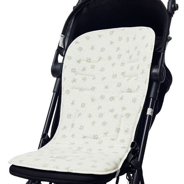 Capa Protetora Carrinho Universal Slim Algodão - Rosas Poá