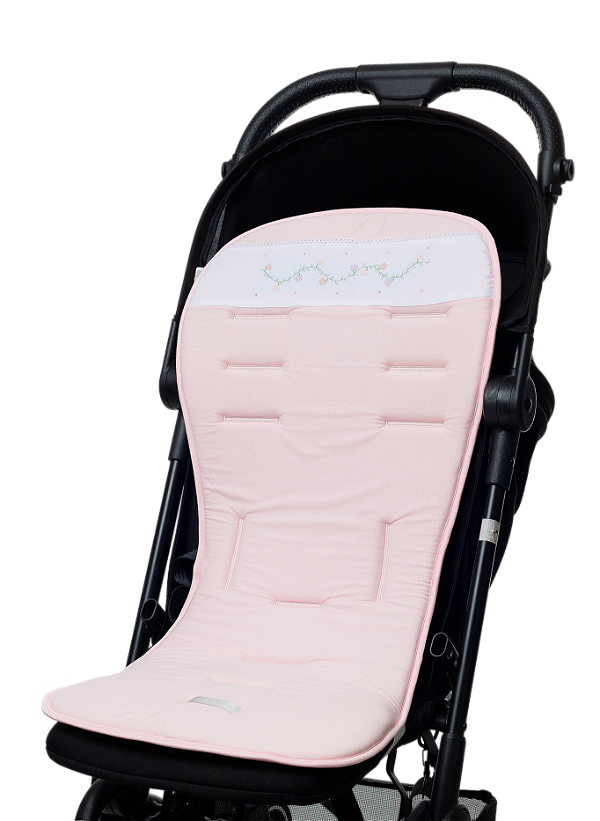 Capa Protetora Carrinho Universal Slim Algodão - Flores