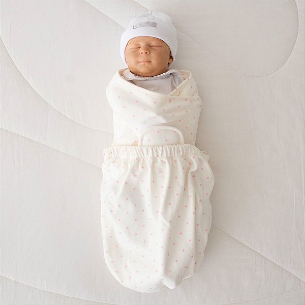 Swaddle Ergonômico - Poá Rosa