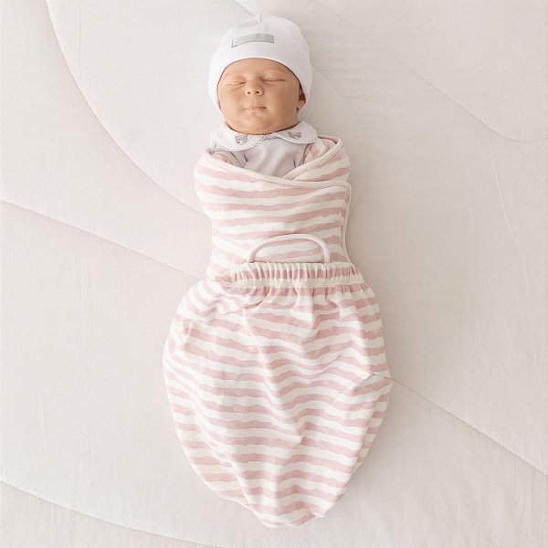 Swaddle Ergonômico - Listrado Rosê