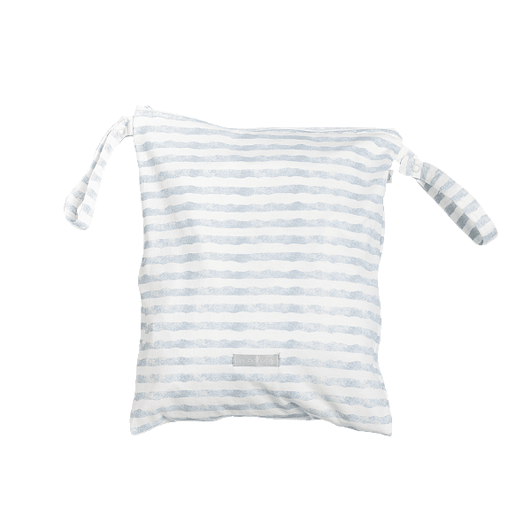 Saco para Roupa Suja e Úmida - Listrado Azul