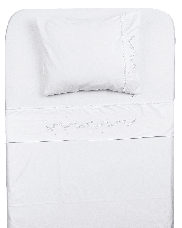 Lençol de Berço e Mini Cama Malha - Flores