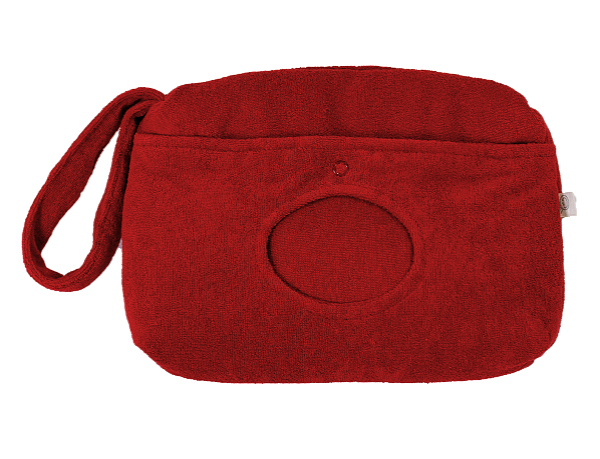 Necessaire Porta Lenço Umedecido - Atoalhado Vermelho