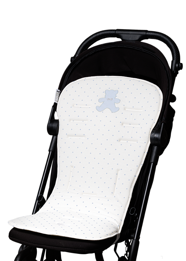 Capa Protetora Carrinho Universal Slim Algodão - Poá Urso
