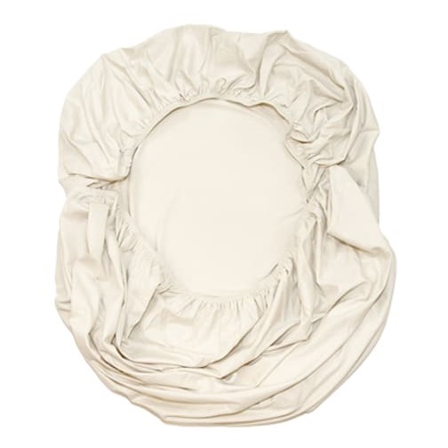 Lençol de Baixo Malha com Elástico Mini Berço - Off White