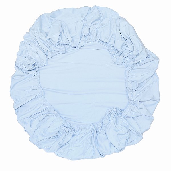 Lençol de Baixo Malha com Elástico - BERÇO - Azul