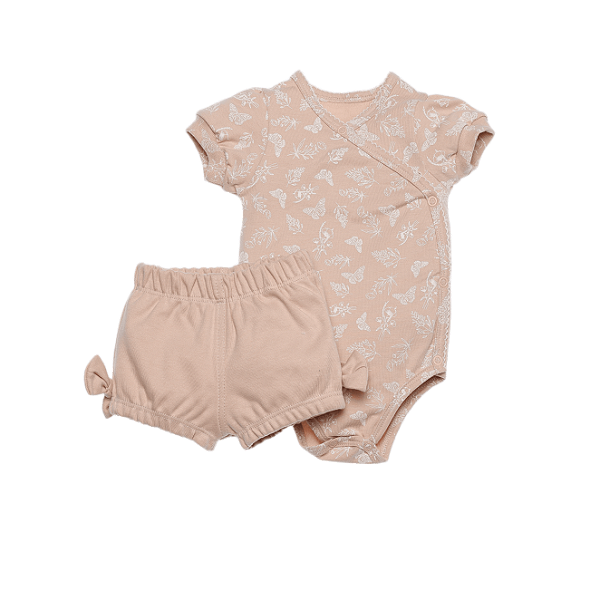 Conj. Body Manga Curta Shorts - Borboletas  #SEMANADOBODY
