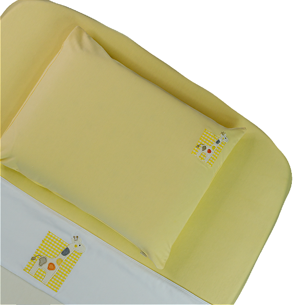 Lençol de Mini Berço Malha - Girafa