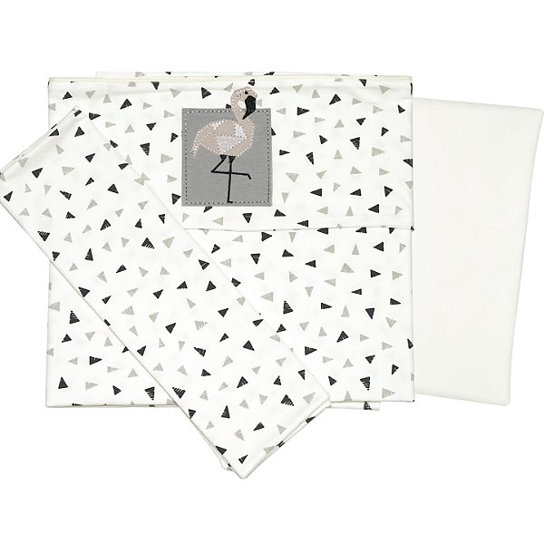 Lençol de Mini Berço Malha - Flamingo