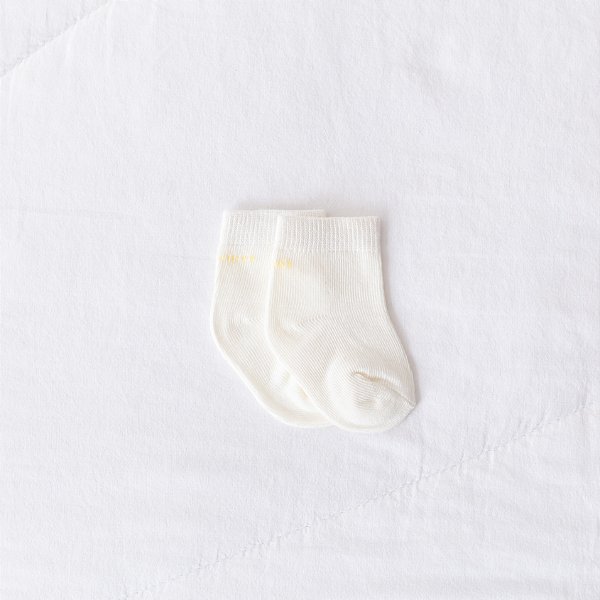 Meia Puket - 5 a 8 meses - Off White