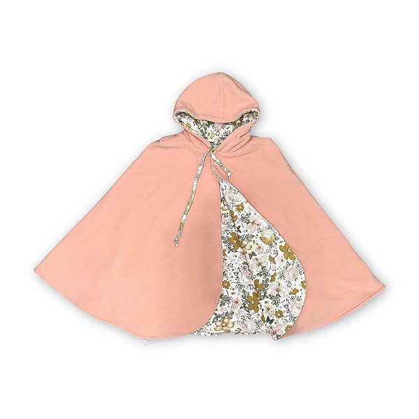 Poncho Dupla Face  -  de 4 a 8 anos - Jardim Secreto Nude