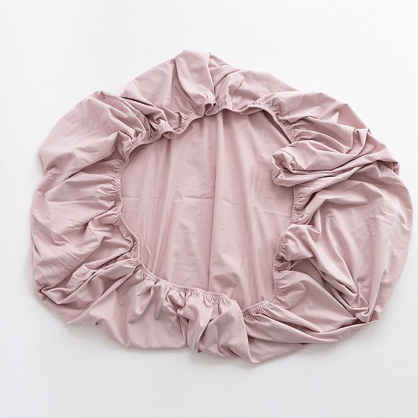 Lençol de Baixo Malha com Elástico Berço - Rosê