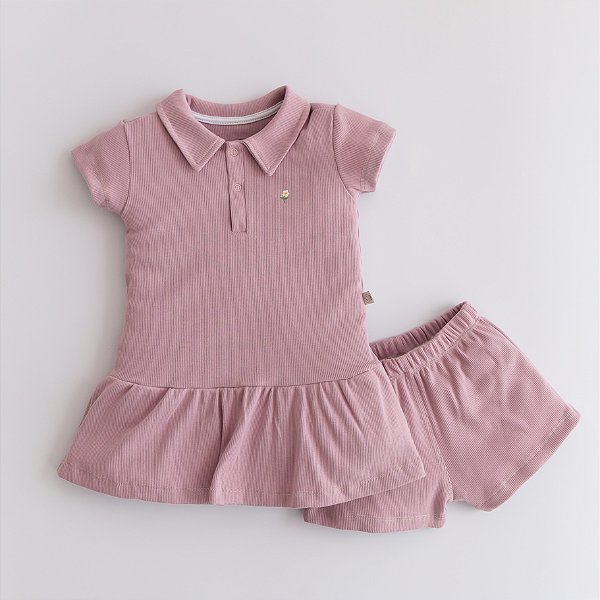 Vestido com Shorts Luxo - Rosê