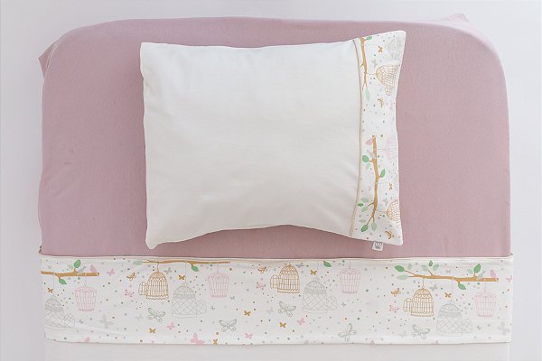 Lençol de Berço e Mini Cama Malha - Gaiolas