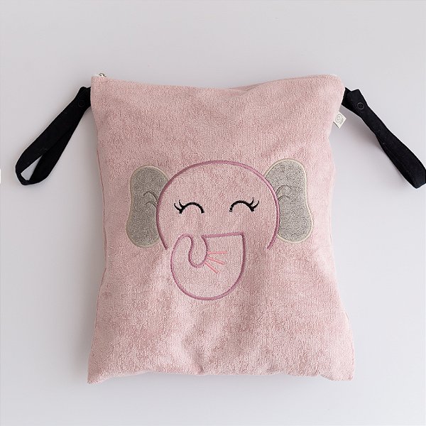 Saco para Roupa Suja e Úmida - Elefanta Rosê