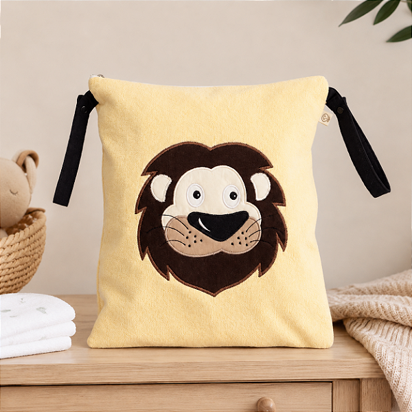 Saco para Roupa Suja e Úmida - Leão Amarelo