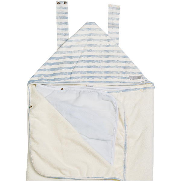 Toalha de Banho Baby 0 a 2 anos Estampado - Listrado Azul