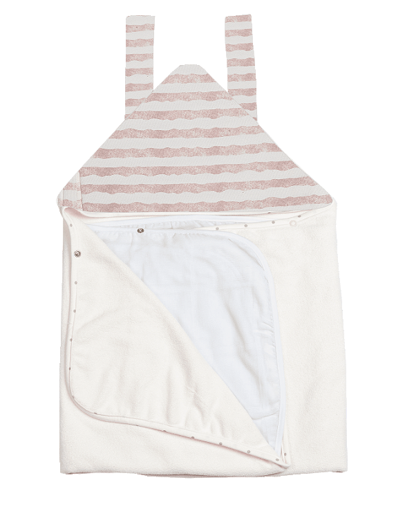 Toalha de Banho Baby 0 a 2 anos Estampado - Listrado Rosê