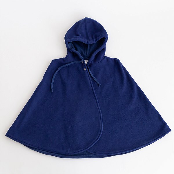 Poncho Dupla Face - de 0 a 4 anos - Marinho