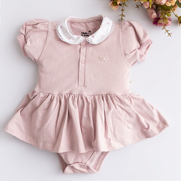 Vestido Polo - Petit Poá Rosê