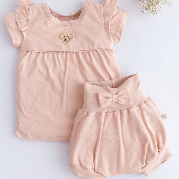 Blusinha com Shorts Confort - Ursa Nude