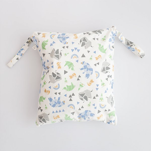 Saco para Roupa Suja e Úmida Estampado - Origami