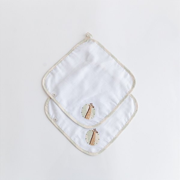 Pano de Boca Fralda Colorido - Girafa