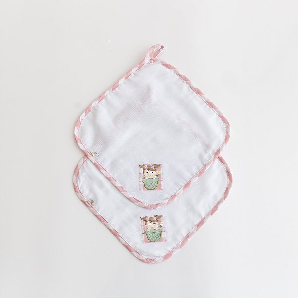 Pano de Boca Fralda Colorido - Menina