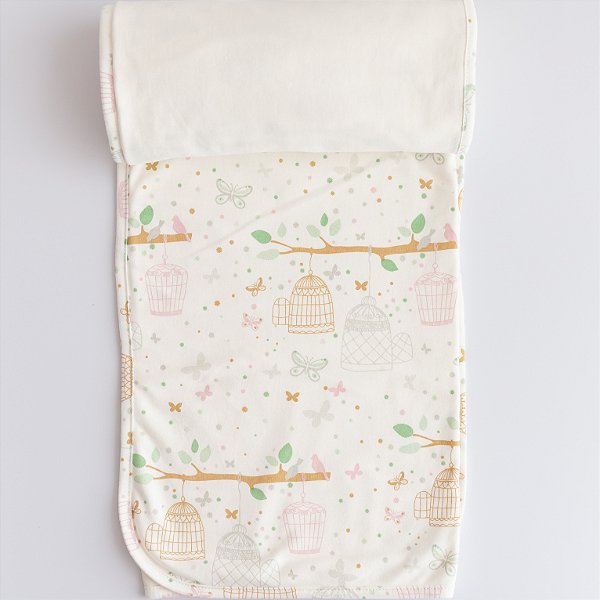 Manta Dupla de Suedine Estampado - Gaiolas