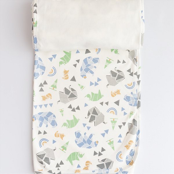 Manta Dupla de Suedine Estampado - Origami